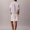 Cotton Blend Relaxed Button-Down Shirt