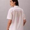 Cotton Blend Relaxed Button-Down Shirt