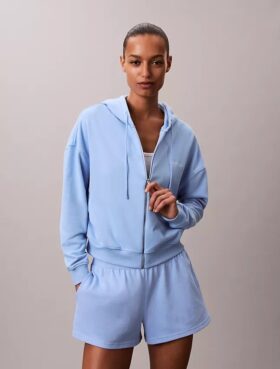 Cotton Blend Terry Relaxed Sleep Hoodie