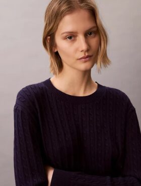 Cotton Cable Knit Sweater