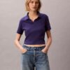 Cotton Contour Rib Polo Tee Cotton Contour Rib Polo Tee