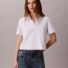 Cotton Contour Rib Polo Tee Cotton Contour Rib Polo Tee