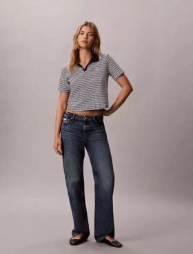 Cotton Contour Rib Polo Tee
