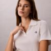 Cotton Contour Rib Polo Tee