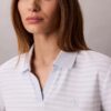 Cotton Contour Rib Polo Tee Cotton Contour Rib Polo Tee