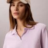 Cotton Contour Rib Polo Tee Cotton Contour Rib Polo Tee