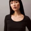 Cotton Contour Rib Slim Fit Long Sleeve T-Shirt Cotton Contour Rib Slim Fit Long Sleeve T-Shirt
