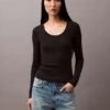 Cotton Contour Rib Slim Fit Long Sleeve T-Shirt Cotton Contour Rib Slim Fit Long Sleeve T-Shirt