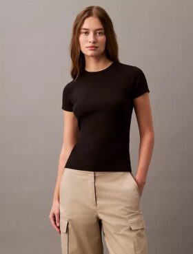 Cotton Contour Rib T-Shirt