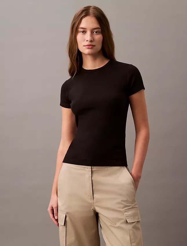 Cotton Contour Rib T-Shirt Cotton Contour Rib T-Shirt