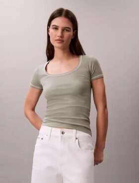 Cotton Contour Rib T-Shirt