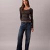 Cotton Contour Rib U-Neck Tee