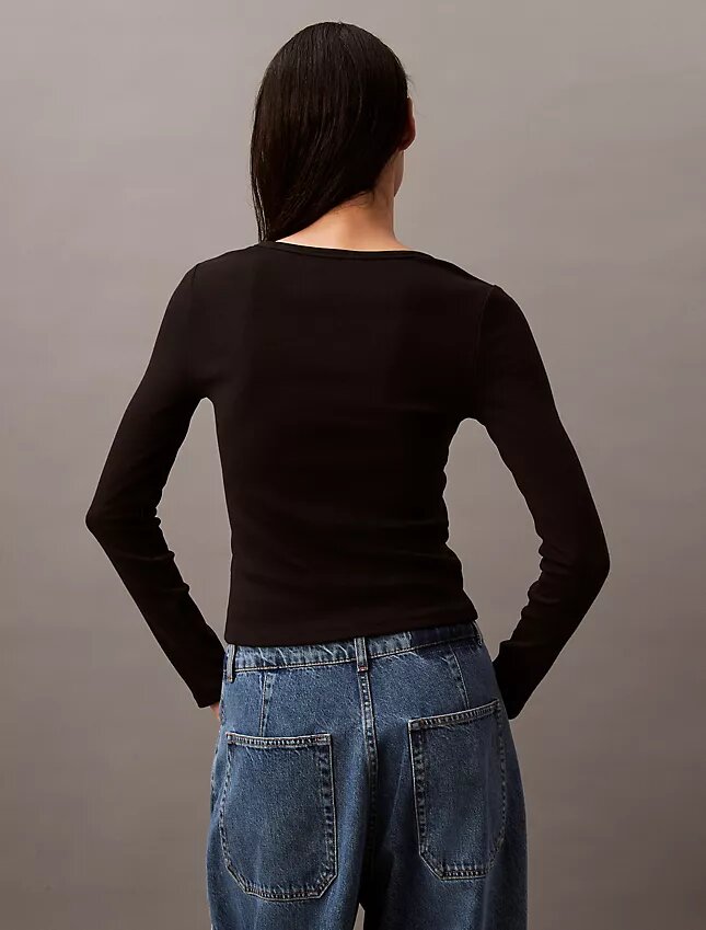 Cotton Contour Rib U-Neck Tee Cotton Contour Rib U-Neck Tee
