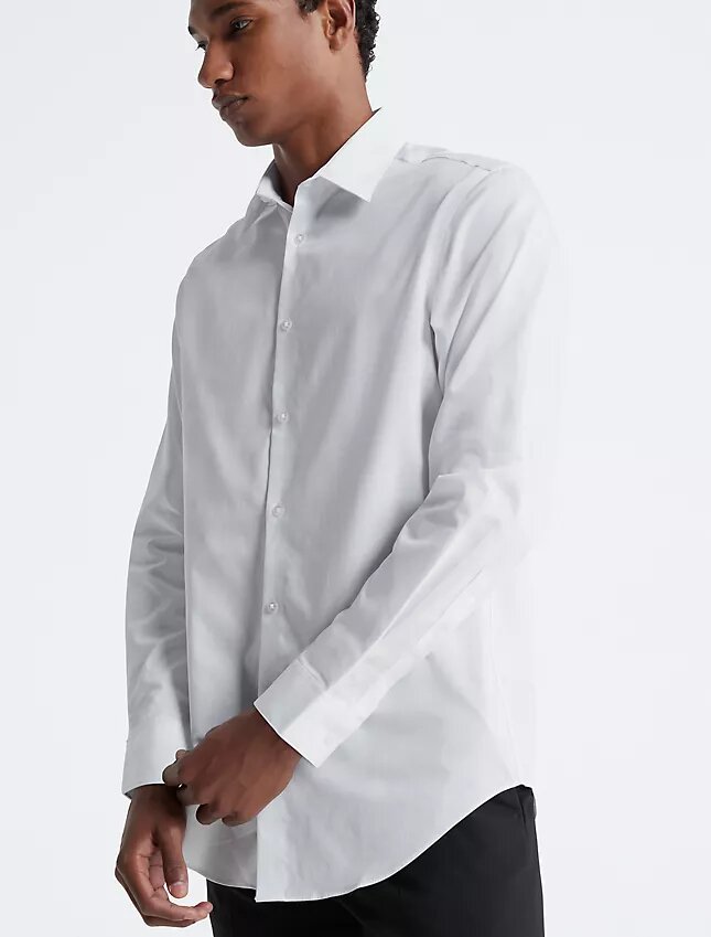 Cotton Herringbone Slim Fit Dress Shirt Cotton Herringbone Slim Fit Dress Shirt