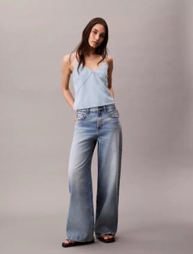 Cotton Linen Blend Denim Tank Top