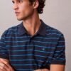 Cotton Pique Stripe Classic Polo Shirt Cotton Pique Stripe Classic Polo Shirt