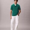 Cotton Pique Stripe Classic Polo Shirt