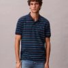 Cotton Pique Stripe Classic Polo Shirt Cotton Pique Stripe Classic Polo Shirt