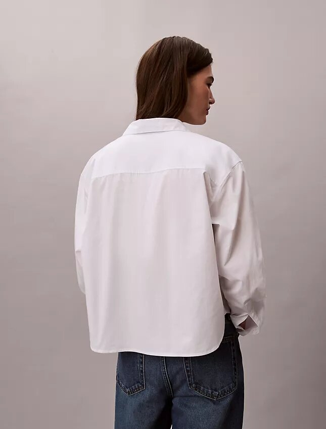 Cotton Poplin Boxy Button-Down Shirt Cotton Poplin Boxy Button-Down Shirt