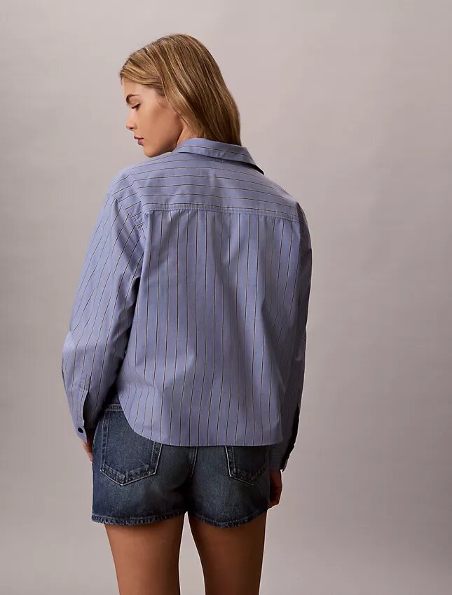Cotton Poplin Boxy Button-Down Shirt Cotton Poplin Boxy Button-Down Shirt