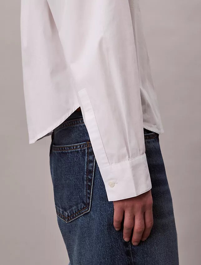 Cotton Poplin Boxy Button-Down Shirt Cotton Poplin Boxy Button-Down Shirt