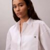 Cotton Poplin Cropped Boxy Button-Down Shirt Cotton Poplin Cropped Boxy Button-Down Shirt