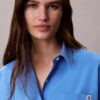 Cotton Poplin Cropped Boxy Button-Down Shirt Cotton Poplin Cropped Boxy Button-Down Shirt