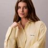 Cotton Poplin Cropped Sleep Shirt Cotton Poplin Cropped Sleep Shirt