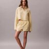 Cotton Poplin Cropped Sleep Shirt Cotton Poplin Cropped Sleep Shirt