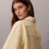 Cotton Poplin Cropped Sleep Shirt Cotton Poplin Cropped Sleep Shirt