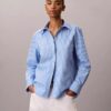 Cotton Poplin Emblem Logo Stripe Button-Down Shirt Cotton Poplin Emblem Logo Stripe Button-Down Shirt
