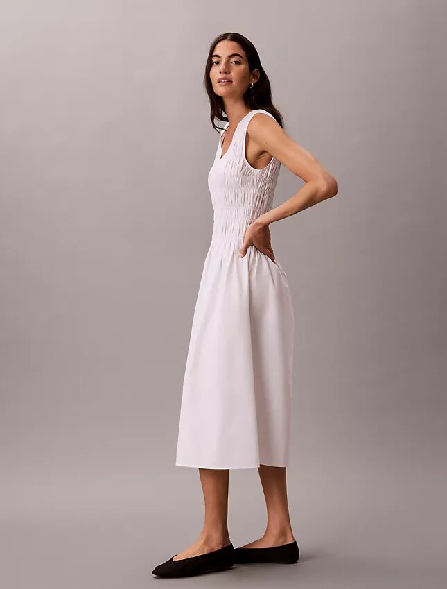 Cotton Poplin Midi Dress Cotton Poplin Midi Dress