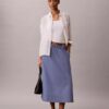 Cotton Poplin Midi Skirt