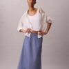 Cotton Poplin Midi Skirt