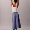 Cotton Poplin Midi Skirt