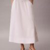 Cotton Poplin Midi Skirt