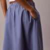 Cotton Poplin Midi Skirt