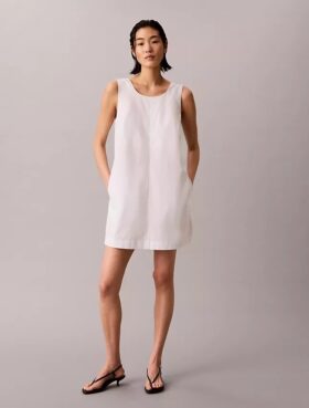 Cotton Poplin Mini Dress