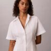 Cotton Poplin Mini Shirt Dress Cotton Poplin Mini Shirt Dress