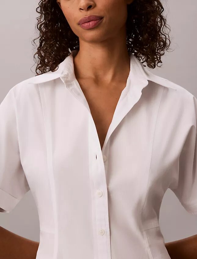 Cotton Poplin Mini Shirt Dress Cotton Poplin Mini Shirt Dress