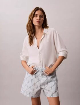 Cotton Poplin Printed Shorts