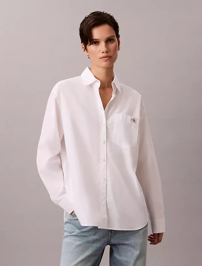Cotton Poplin Relaxed Button-Down Shirt Cotton Poplin Relaxed Button-Down Shirt