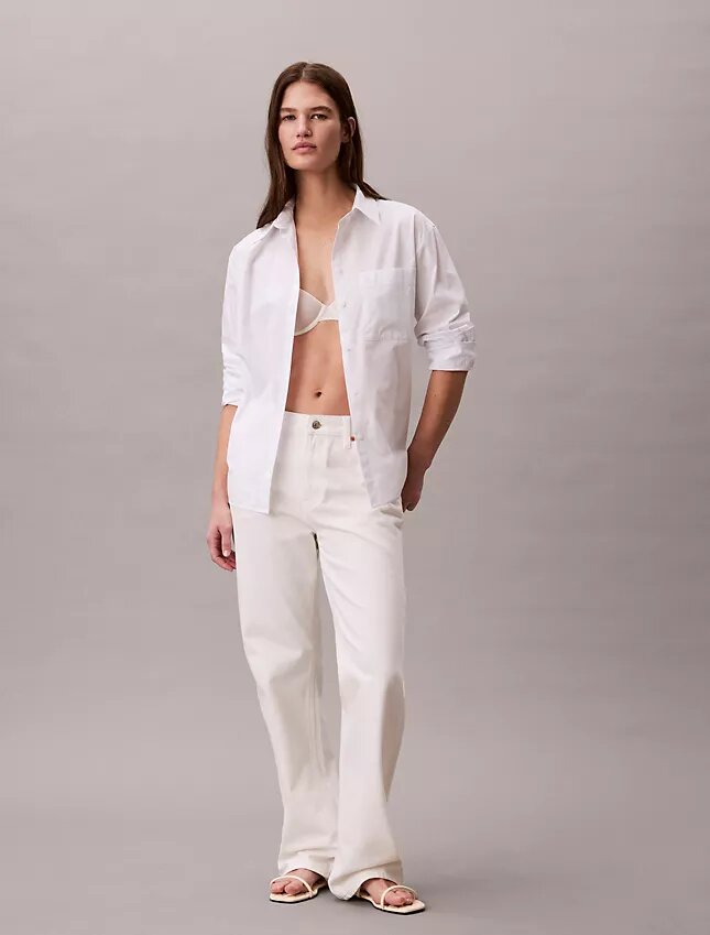 Cotton Poplin Relaxed Button-Down Shirt Cotton Poplin Relaxed Button-Down Shirt