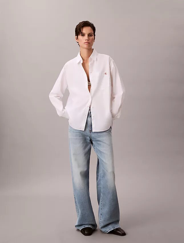 Cotton Poplin Relaxed Button-Down Shirt Cotton Poplin Relaxed Button-Down Shirt