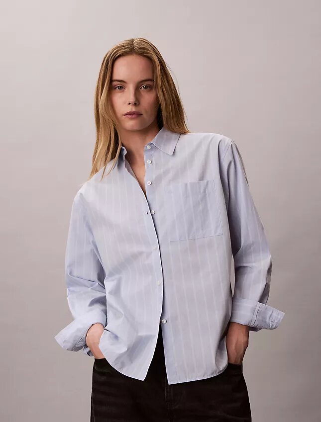 Cotton Poplin Relaxed Button-Down Shirt Cotton Poplin Relaxed Button-Down Shirt