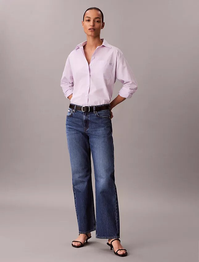 Cotton Poplin Relaxed Button-Down Shirt Cotton Poplin Relaxed Button-Down Shirt