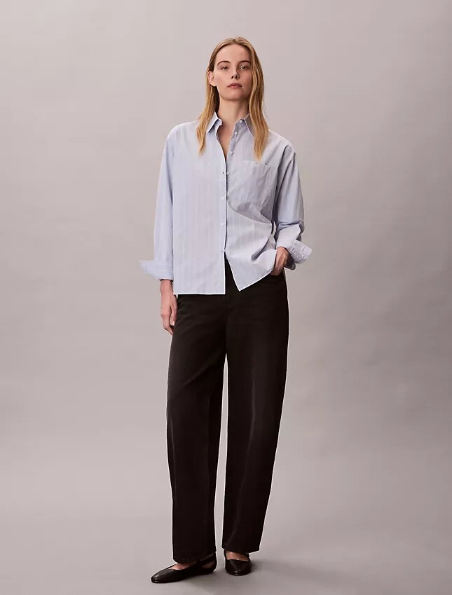 Cotton Poplin Relaxed Button-Down Shirt Cotton Poplin Relaxed Button-Down Shirt