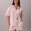 Cotton Poplin Relaxed Short Sleeve Sleep Shirt Cotton Poplin Relaxed Short Sleeve Sleep Shirt