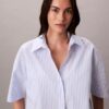 Cotton Poplin Relaxed Short Sleeve Sleep Shirt Cotton Poplin Relaxed Short Sleeve Sleep Shirt