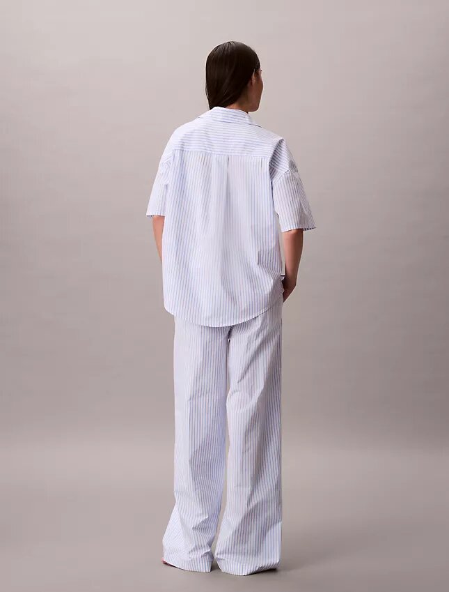 Cotton Poplin Relaxed Short Sleeve Sleep Shirt Cotton Poplin Relaxed Short Sleeve Sleep Shirt